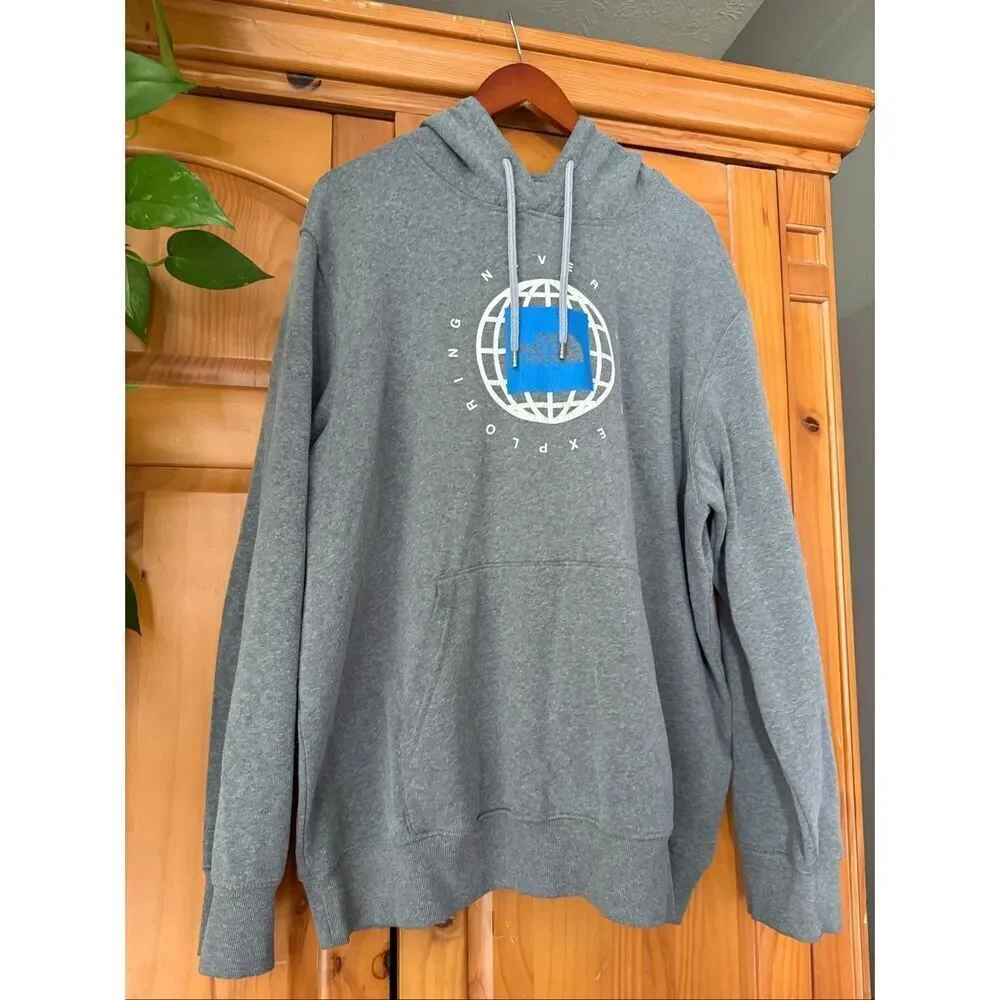 “The North Face ‘Never Stop Exploring’ Gray Hoodie (XXL)”